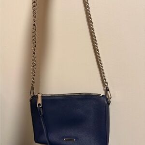 Rebecca Minkoff Suede Nubuck Crossbody Bag Shoulder Blue